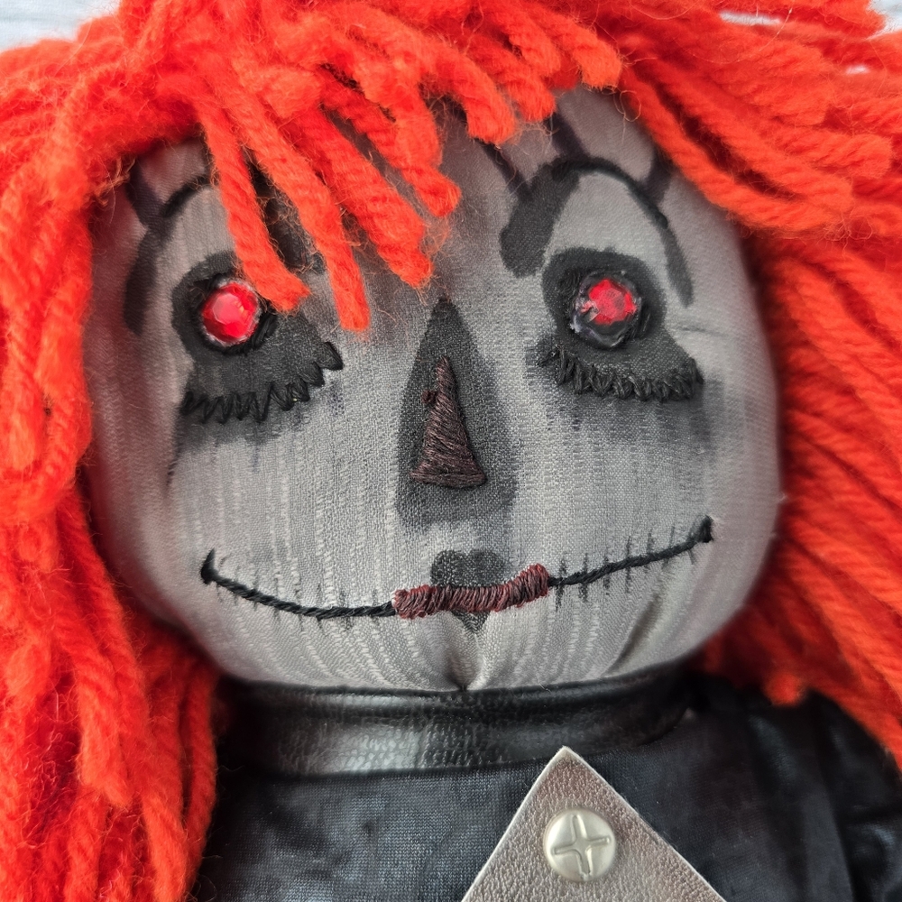 Creepy Gothic Style Rag Doll Plush Demonic Halloween 18" - Picture 3 of 9